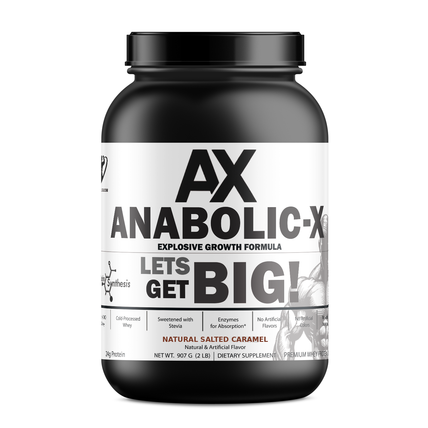 ANABOLIC-X - 2 Ibs Whey Natural Salted Caramel